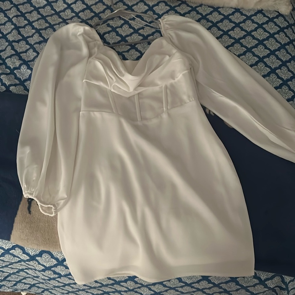 Princess Polly White long sleeve dress